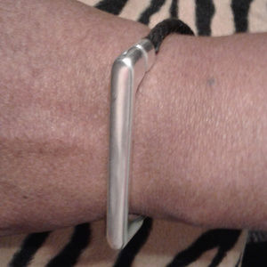 Men's Black & Silver Bracelet